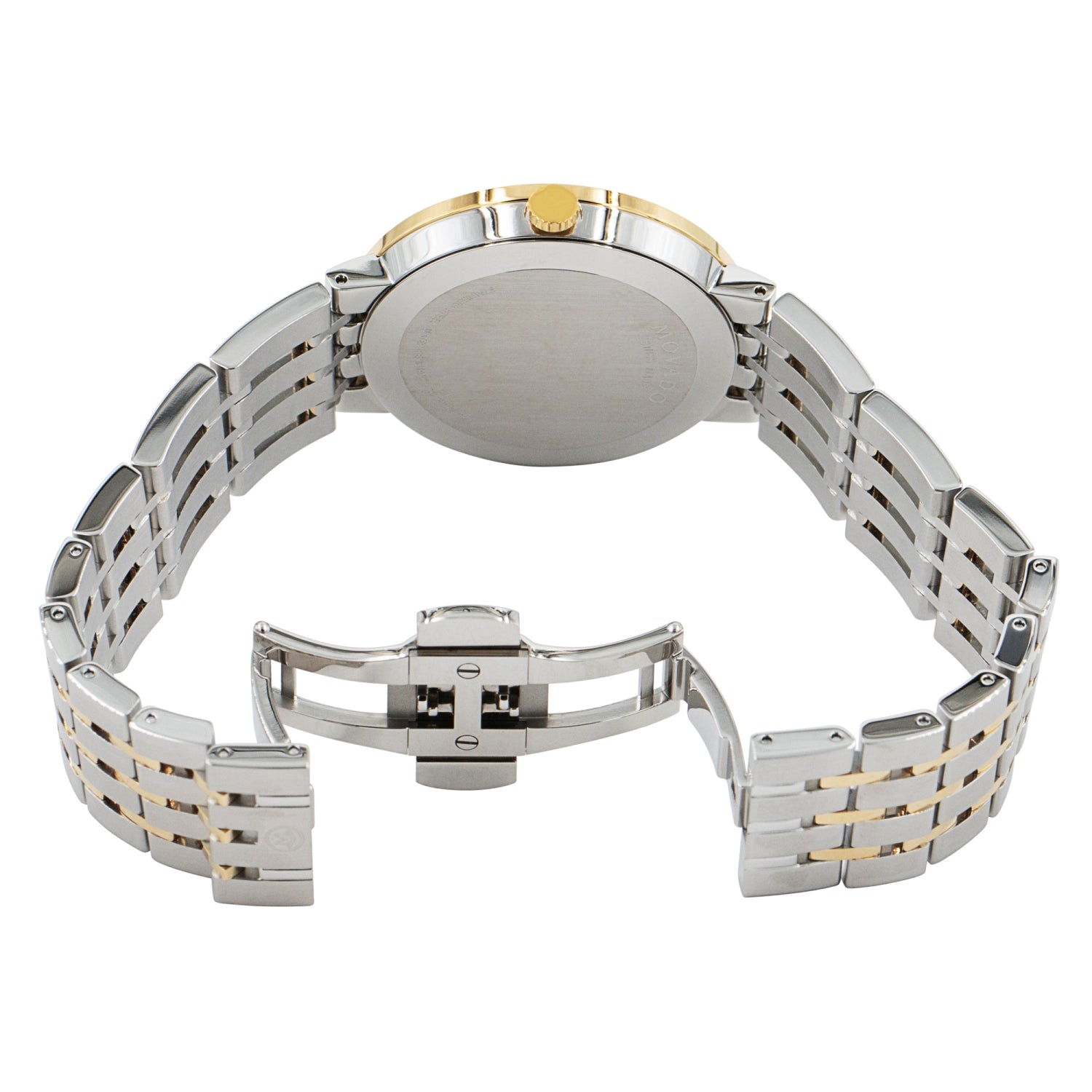 Men's Movado Esperanza Black Museum Two-Tone Watch 0607058